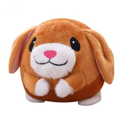 Interactive Plush Dog Toy with USB - Powered Bouncing and Squeaking Features (Puppy)