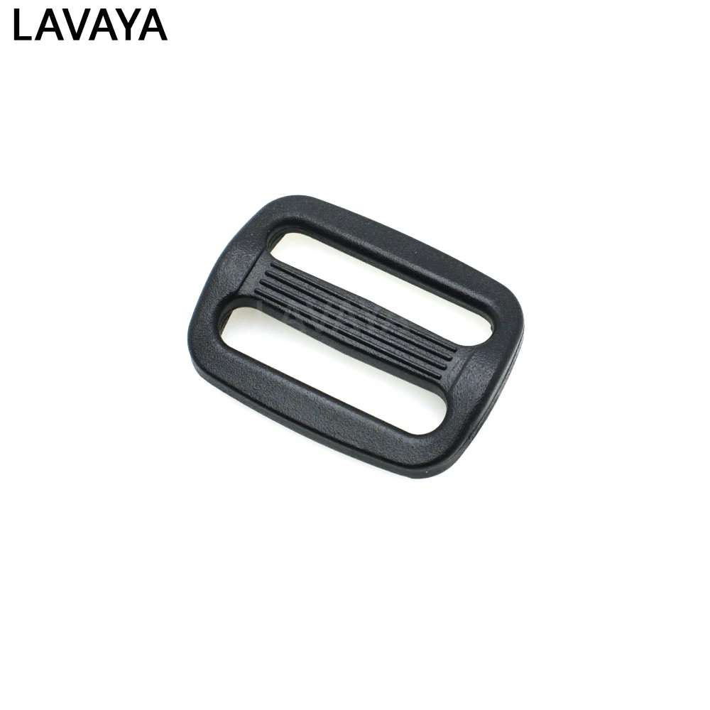 Bag Buckle 5pcs Plastic Black Curve Tri-Glide Slider Adjustable Buckle For Bags Webbing