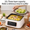 Household multi-layer steaming pot steaming and stewing integrated electric stir fry pot multifunctional with steaming function 5