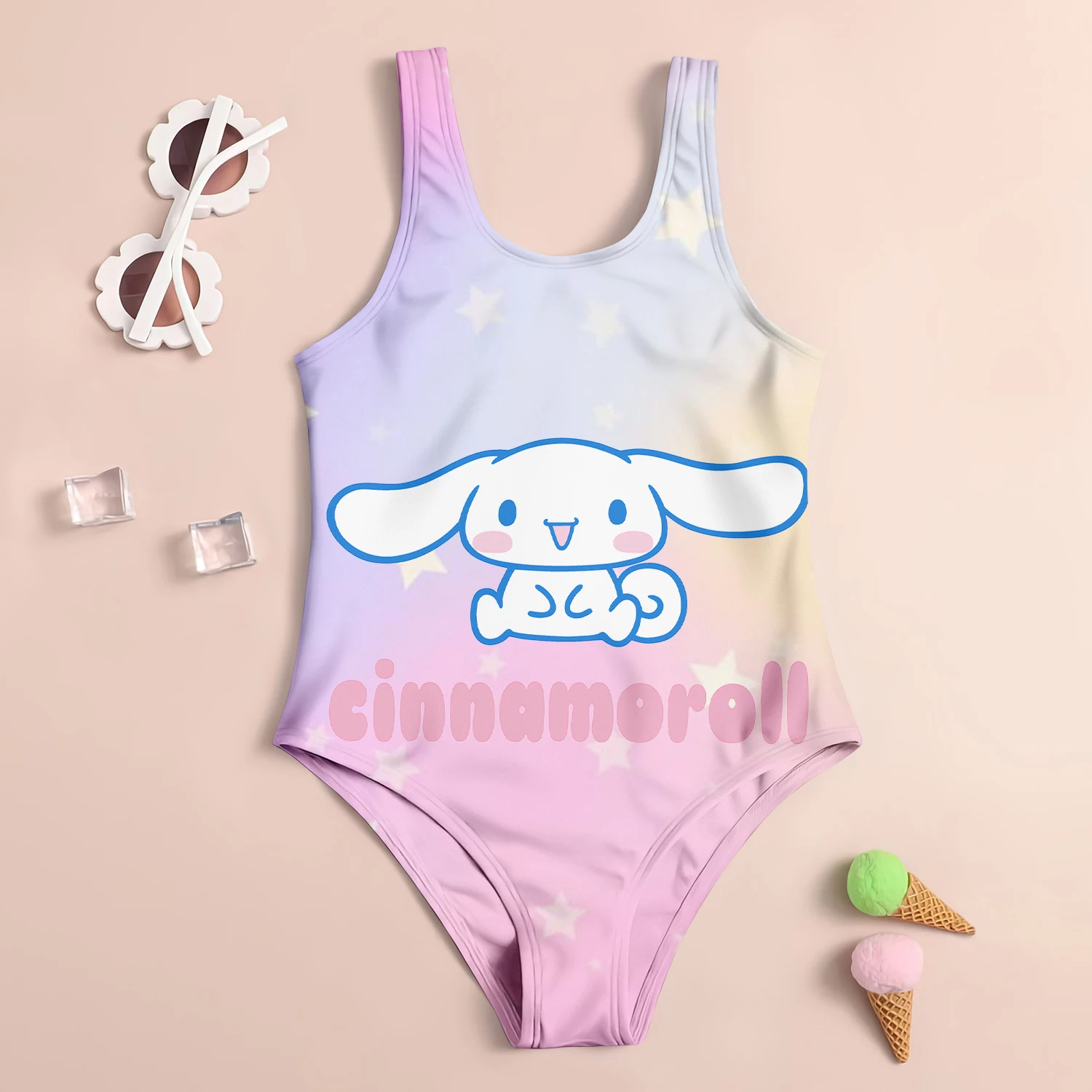 Baby Swimsuit Girls Sanrio Cinnamon Dog Children's Swimwear 2024 Sell Like Hot Cakes Beach Swimsuit Kids Girl Girls' Infant 4