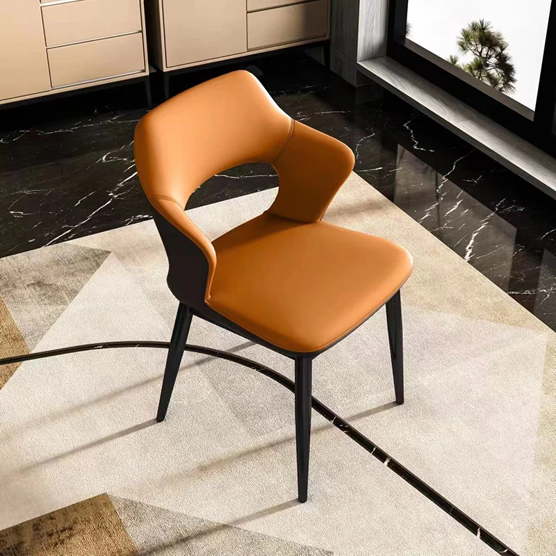 Minimalist Metal Restaurant Chair Modern Comfortable Italian House Restaurant Chair Office Design Cadeiras De Jantar Furnitures