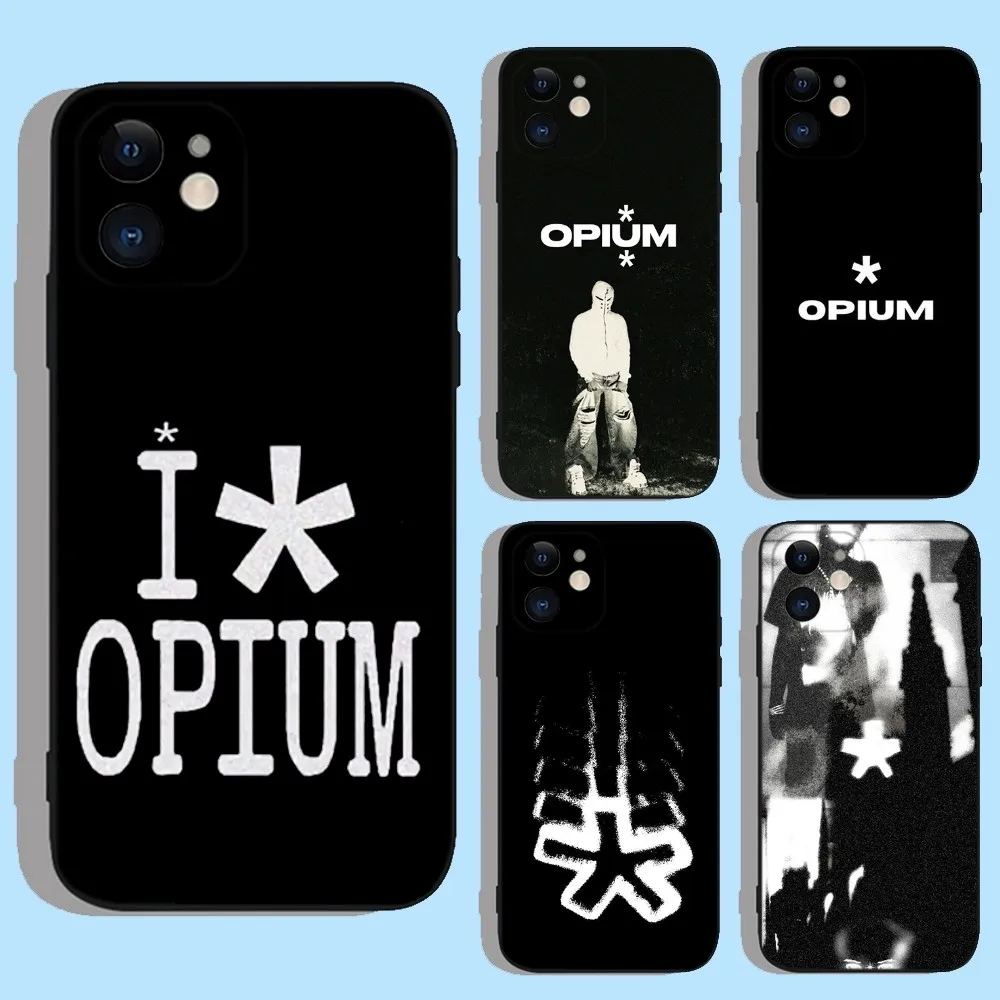 

O-Opium Rap Playboi Carti Phone Case For Apple iPhone 15,14,13,12,11,XS,XR,X,8,7,Pro,Max,Plus,mini Silicone Black Cover