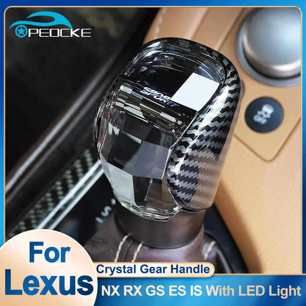 CrystalGearShiftKnobLeverStickHeadwithLEDLightforLexusNXRX
