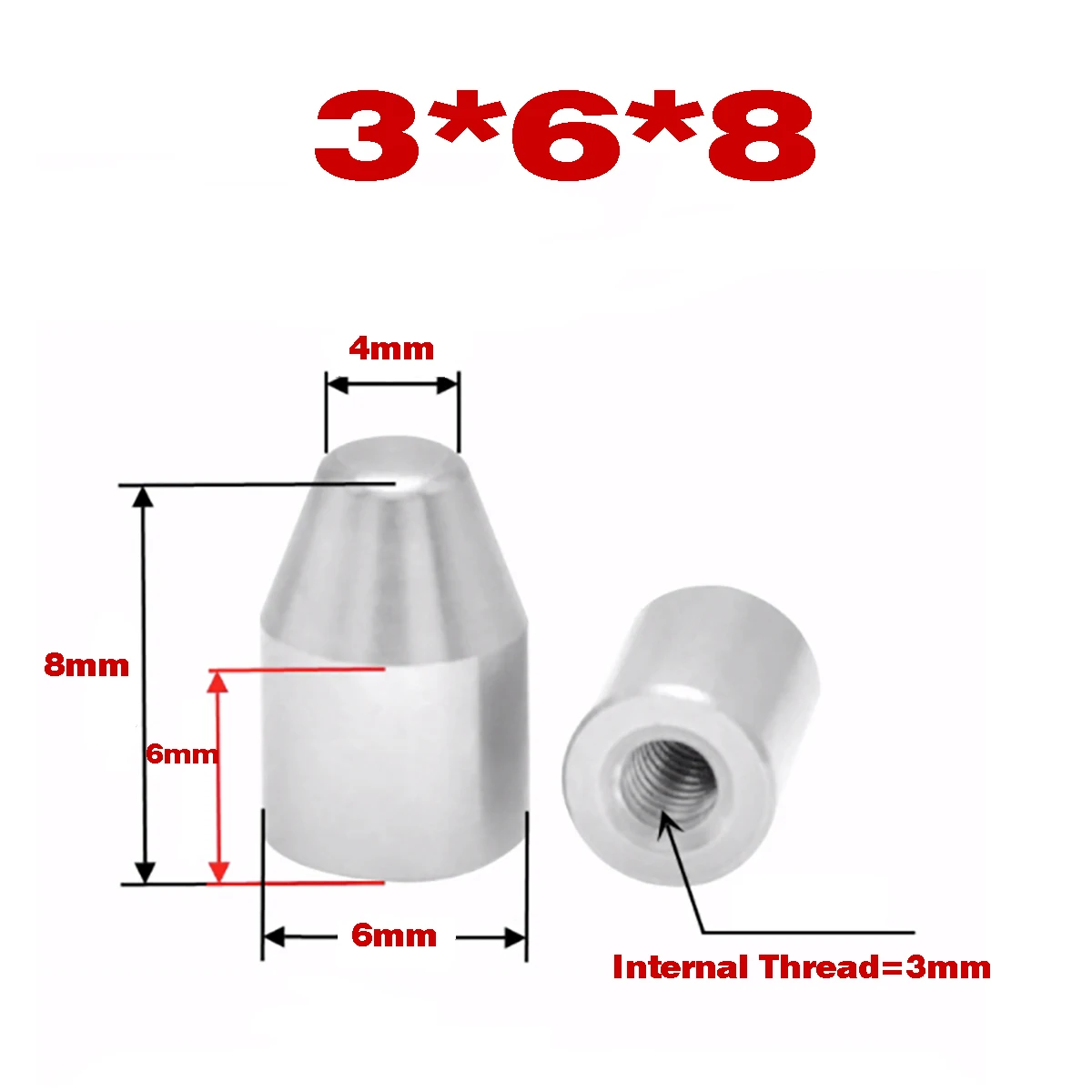 304 Stainless Steel Round Head Cylindrical Pin Positioning Pin Shaft Pin  Solid Thimble Optical Axis Round Bar M0.6 ~ M3 M4M5M12