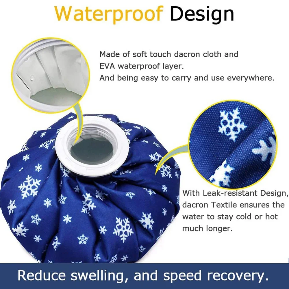Reusable Ice Pack Cold Hot Water Compress Bag Kids Teenagers Adults Sport Injuries Swelling Wisdom Teeth Breastfeeding Headaches