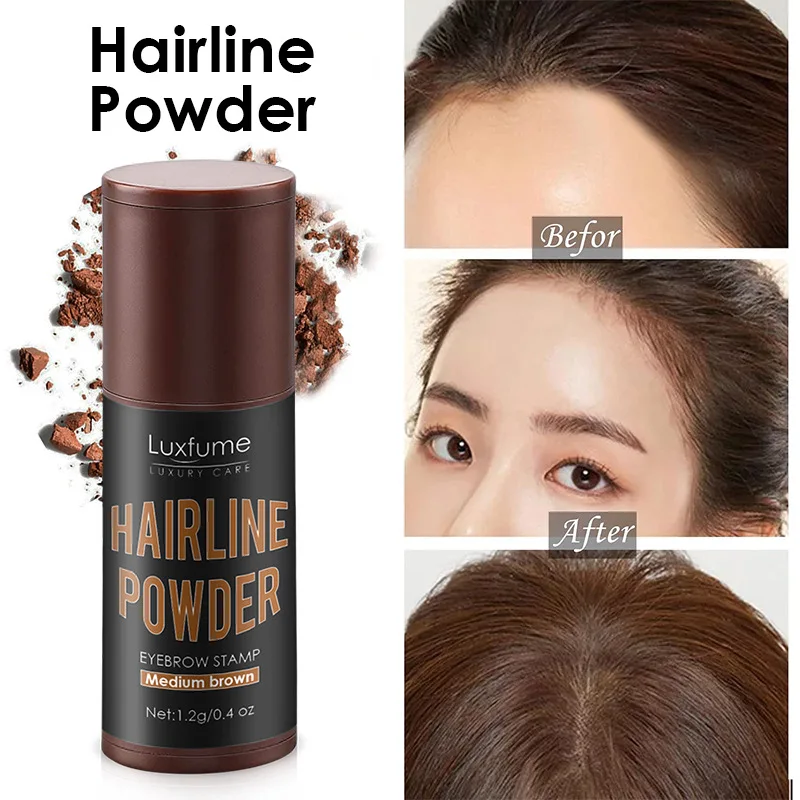 

Sdotter NEW Hairline Powder Water Proof Hair Line Shadow Eyebrow Powder Black&Brown Unisex Instantly Hair Makeup Tool Color