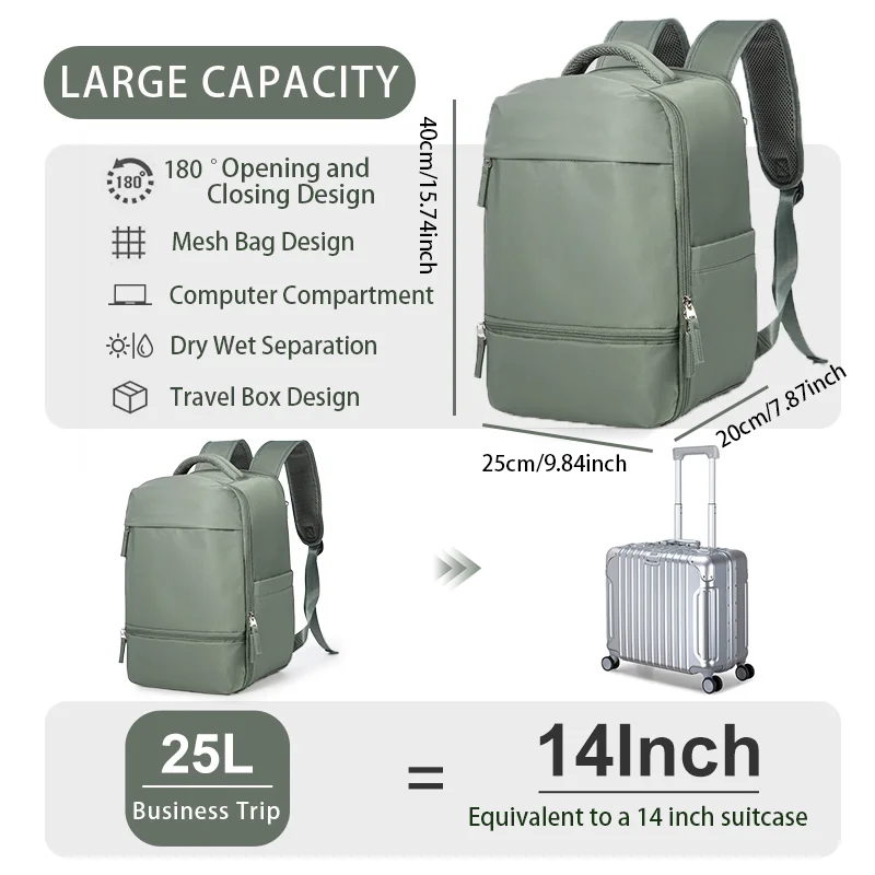 Vacuüm Reisrugzak - Handbagage Rugzak met Pomp - 1 stuk