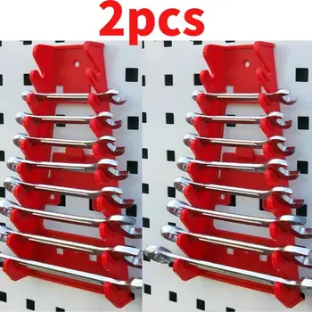 2PCS Tool Organizer Wrench Spanner Sorter Holder Wall Mounted Tray Rack Storage Organizer Household Socket Tool Plastic Storage