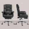 Homcom Executive Office Chair with Footrest and Lumbar Support, Black 3