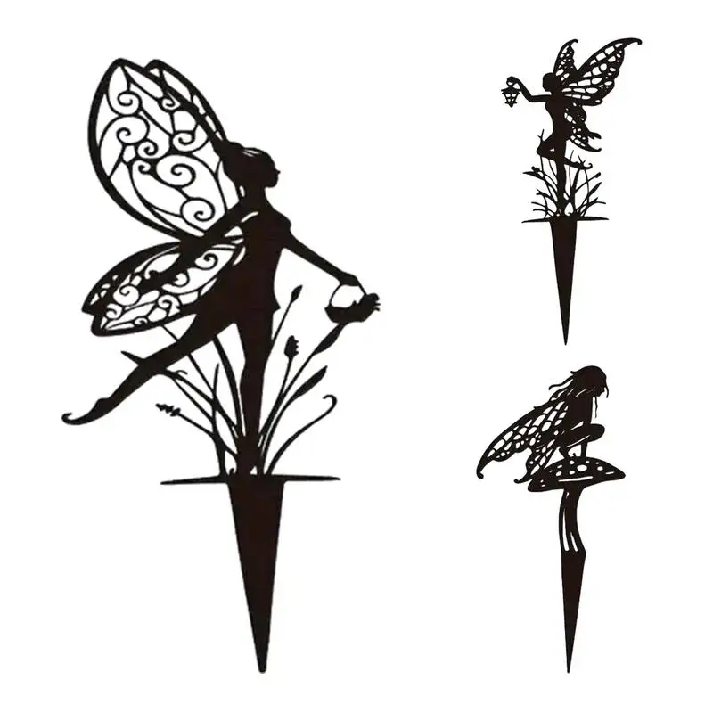 

Fairy Garden Stake Fairy Sculpture Metal Lawn Ornament And Yard Art Fairy Ornaments For Garden Decoration Elf Dancing Garden Art