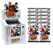 

Narutoes Deluxe Edition Hero Paper Card Bronzing Barrage Flash Games Anime Character Collection Kid's Gift Playing Toy