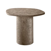 Table basse design de forme irrégulière, luxe rétro, couleur laiton, vintage, style wabi-sabi, table d'appoint d'art antique 5