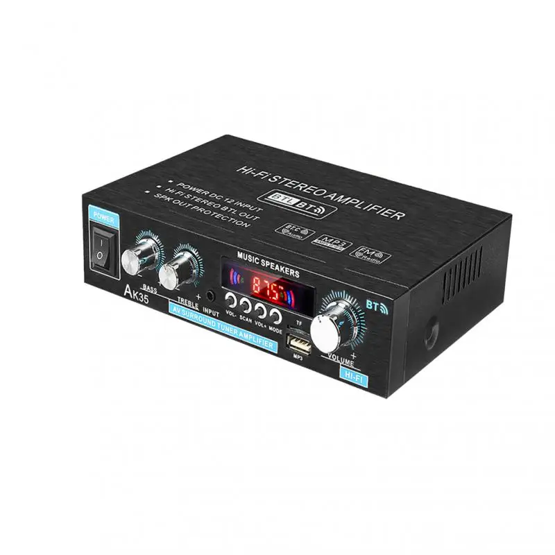 surround sound amplifier AK35 800W Home Car Amplifiers Audio Power Bluetooth 5.0 Surround Sound FM USB Remote Control Mini Stereo HIFI Digital Amplifier 5 channel amplifier