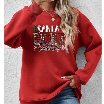 EVNISI Women Christmas Printed Long Sleeved Sweatshirts 1
