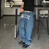 2024 Ropa Y2K Fashion Flying Dog Print Cowboy Baggy Jeans Pants For Men Clothes Streetwear Gothic Denim Trousers Pantalon Homme 1