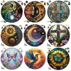 Moon A3/A4/A5 Size Wood Jigsaw Puzzle With for Adults Children , Not Common Shape , A Gifts for Parent-Child Games And Family Fu 1