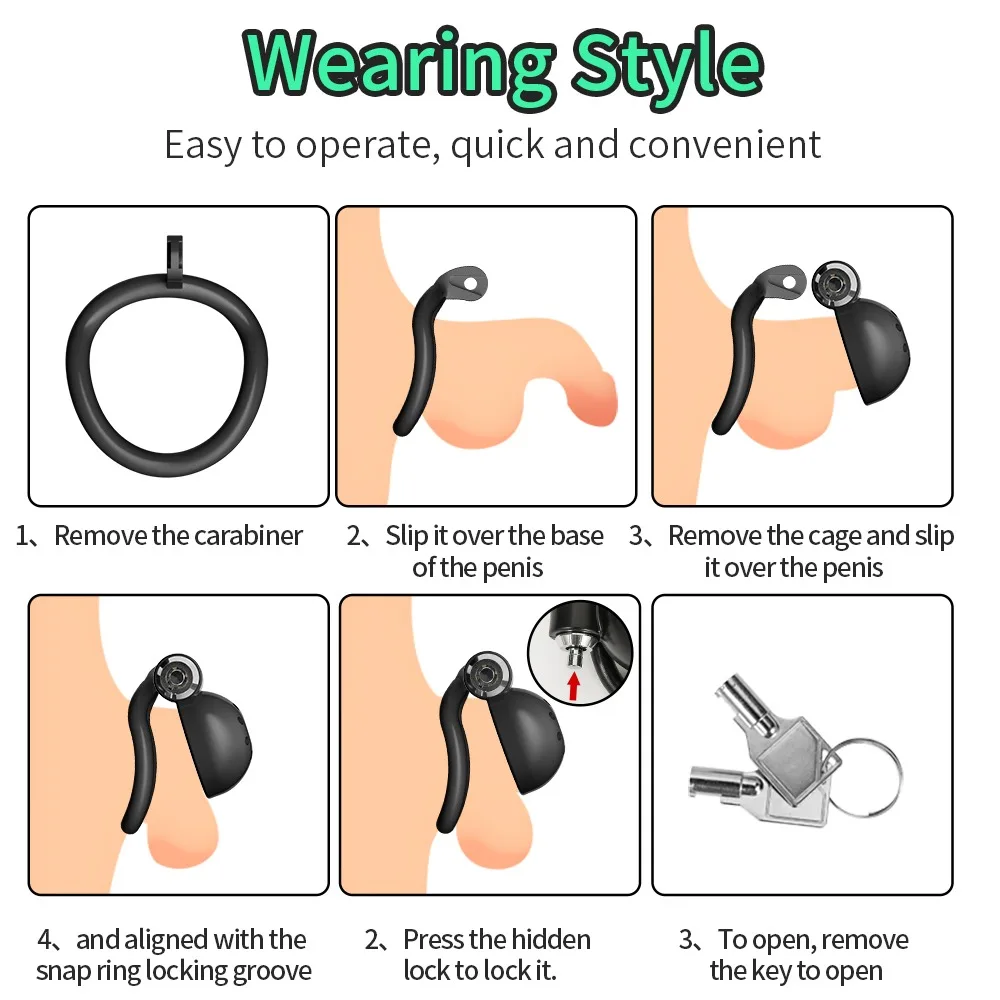 Press Lock Penis Cage With 5 Rings Metal Dilator Flat Chastity Cage Lightweight Device For Men Hentai Bondage Fetish SM Sex Toy penis chastity cage,chastity lock sex toy,chastity cage accessory