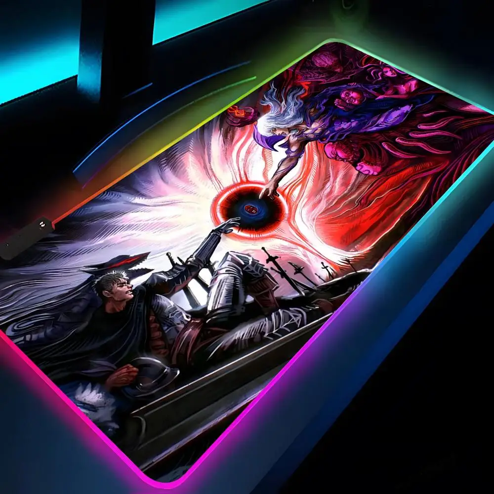 Berserk Griffith XXL RGB Gaming Desk Mat with Backlit Edge
