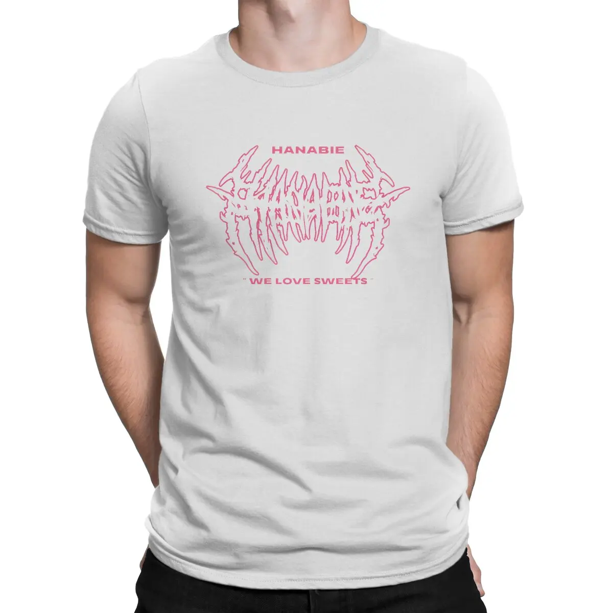 thumbnail image 1 of Camiseta de hombre "Nos encanta la camiseta divertida de algodón", camiseta de manga corta Hanabie, camisetas de cuello redondo, ropa de verano, 1 of 7
