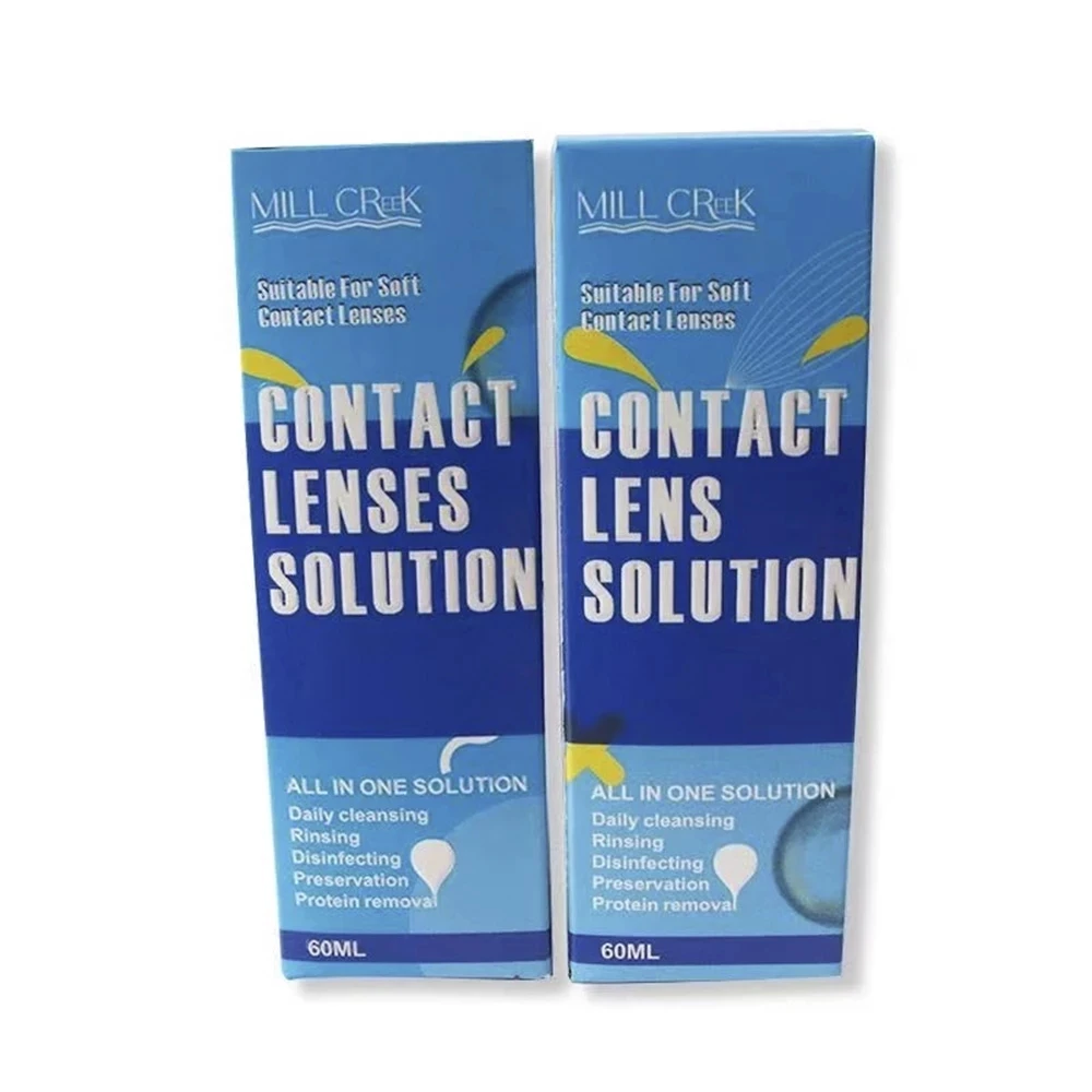 Contact Lens Solution Nursing Eyes Contact Lenses Water Liquid Pupil Cleaning Health Care Portable Eye Drop 60ML contact lenses solution