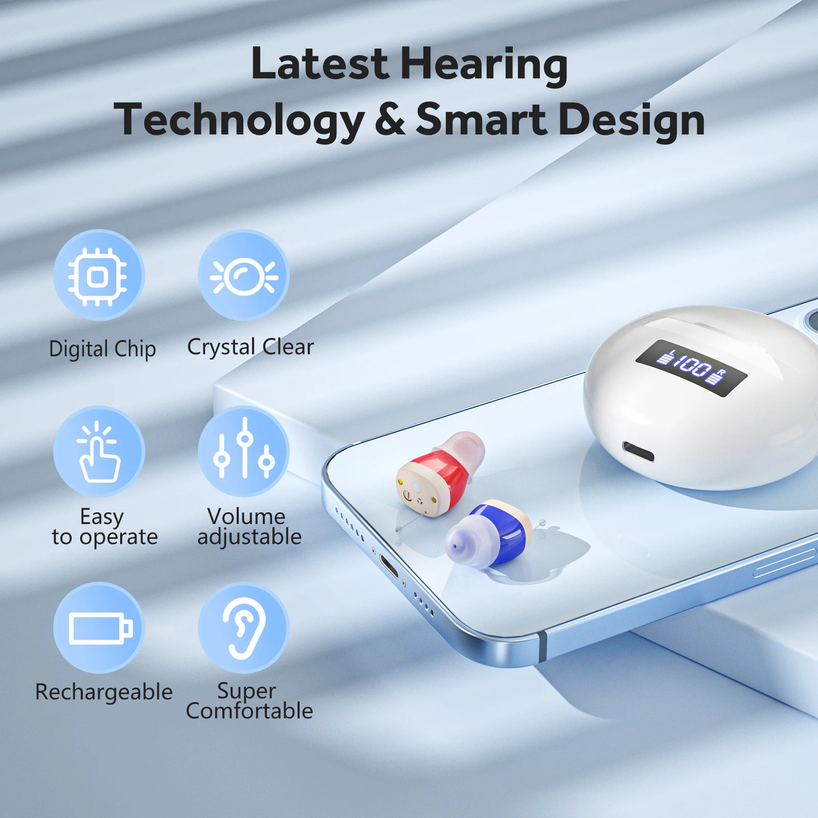 Mini Hearing Aids For Elderly Invisible Hearing Aids Portable Hearing Amplifier 5