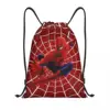 Custom Spiderman Gesture Drawstring Backpack Bags Women Men Lightweight Gym Sports Sackpack Sacks for Shopping 1
