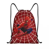 Custom Spiderman Gesture Drawstring Backpack Bags Women Men Lightweight Gym Sports Sackpack Sacks for Shopping 1