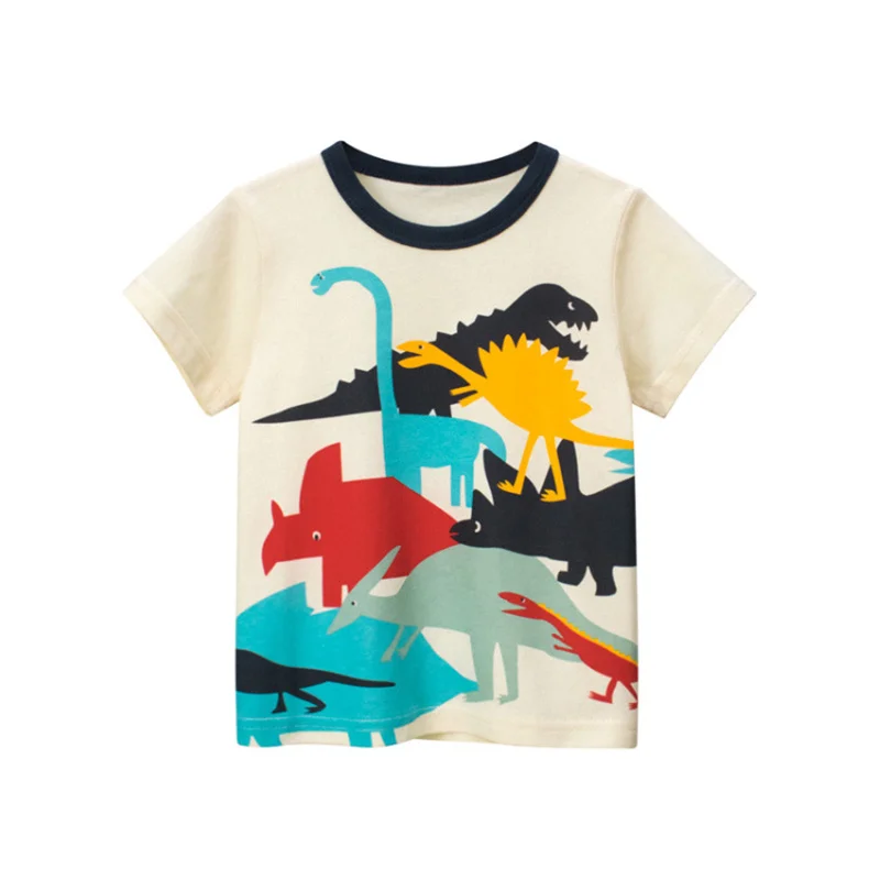 

Jumping Meters Summer Dinosaurs Kids T Shirts Boys Girls Clothing Short Sleeve Hot Selling Toddler Tees Tops Shirts Costume