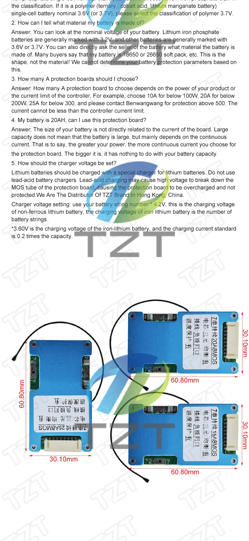BMS 7S 24V 15A 20A 25A Li-Ion Lmo Ternäre Lithium 18650 Batterie Ladegerät Schutz Bord Balance und NTC Temperatur Schützen – Detail 6