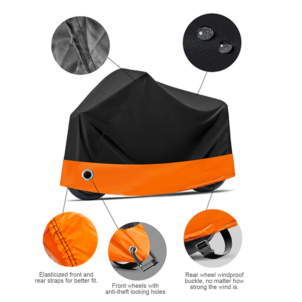 UV Protective Cover Coat Waterproof Dustproof Outdoor Motorbike Scooter Cover Motors Dust Rain UV Protector Cover for All Season