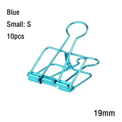 Set of 10 Mini Binder Clips for Office and School Organization (Blue  10PCS)