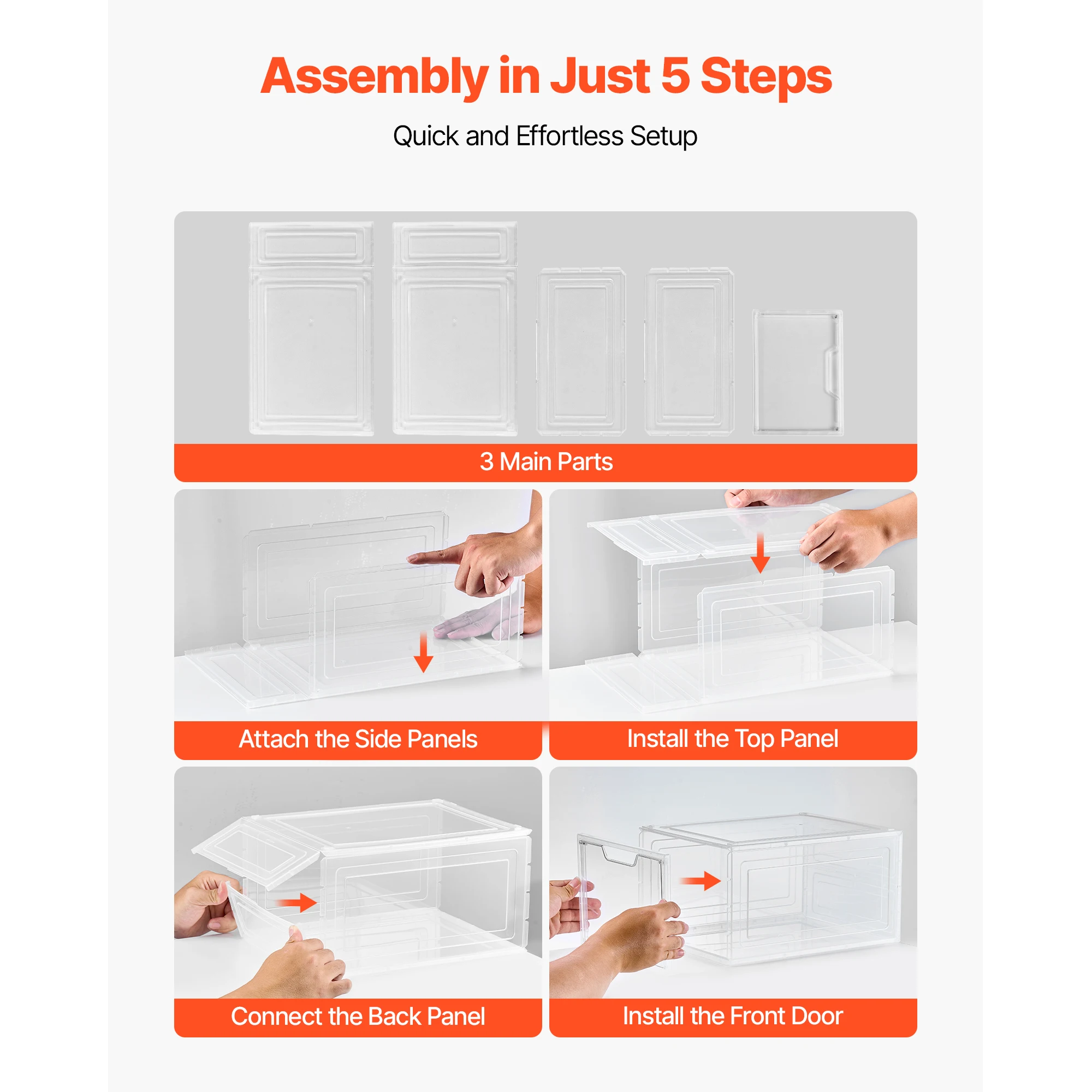 Clear Plastic Stackable Shoe Storage Boxes