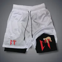 2024 New Hot Selling Shorts Men's Fun Printed Gym Fitness Shorts Summer Double-layer Quick-drying Jogging Sportswear M-3xl 2