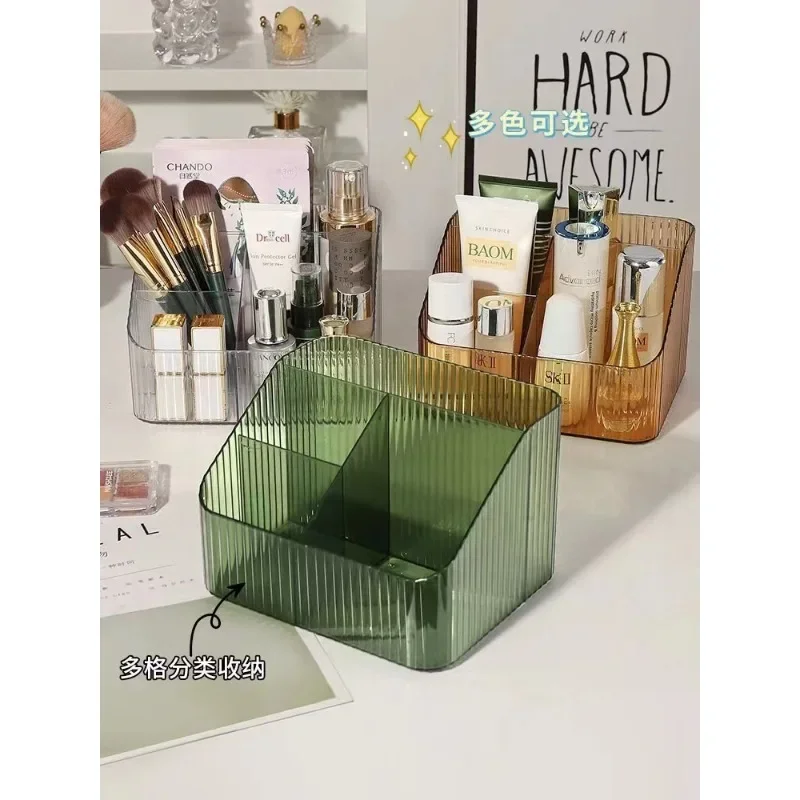 Desktop Makeup Organizer Lipstick Nail Polish Jewerly Organizer Makeup Brush Holder Bathroom Skincare Cosmetic Storage Box 4