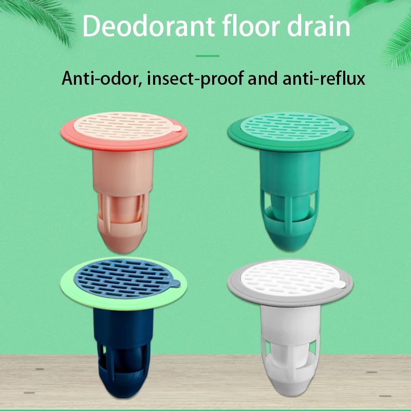 75mm Sewer ABS Plastic Round Plug Core Deodorant Floor Drain Core Household Bathroom Toilet Insect-proof Anti-odor Drain Cover