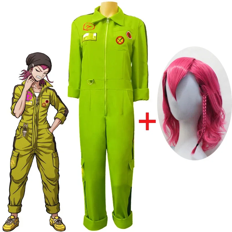 

Anime Costumes Danganronpa Kazuichi Souda Cosplay Costume Halloween Carnival Men's Repairman Funny Jumpsuits Red Wig