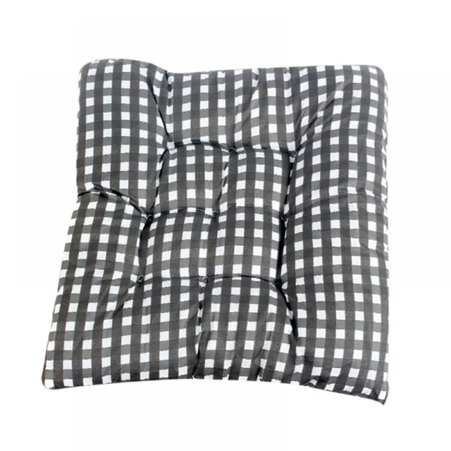 Coussin de siège de chaise carré à carreaux avec sangle coordonnante, coussin de canapé intérieur et extérieur, oreiller pour bureau à domicile, 35x35cm 4