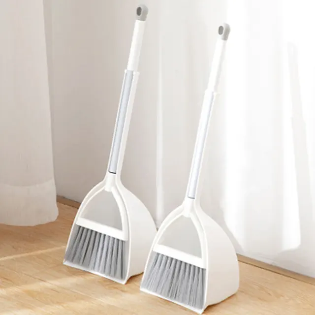 Combinación de escoba y recogedor ergonómicos para barrer cómodamente, escoba pequeña y recogedor eficiente, 2 piezas - Imagen 3