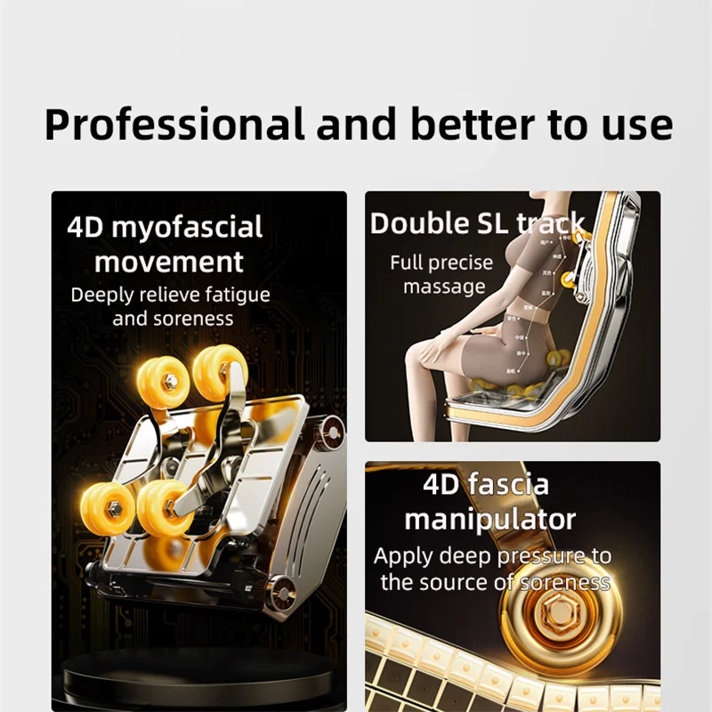 3 Year Warranty 4D SL-Track Zero Gravity full body AirBag Massager Chairs Home 3D Office Chair Luxury Electric Massage Sofa 2