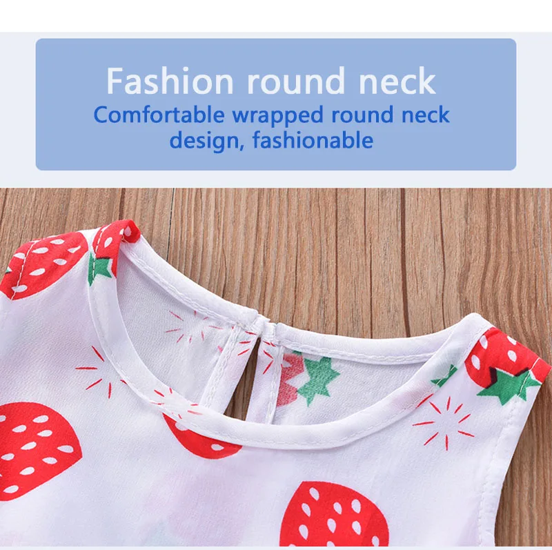 Kleider Sommer für ärmellose süße Print Prinzessin Party Mädchen Kleid Kinder Mädchen Mode Kleidung_voghion.com