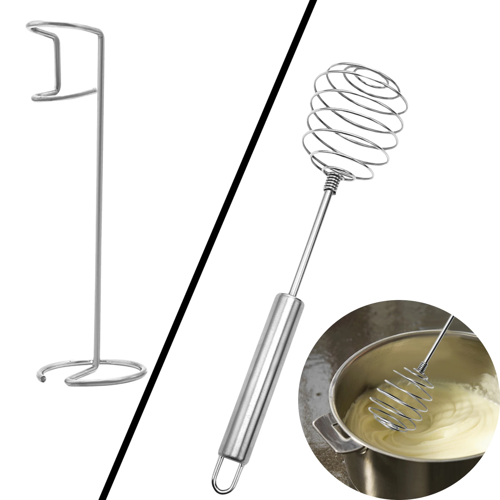 Metal Egg Beater Stand Milk Frother Rack Coffee Frother Holder Eggbeater  Rest