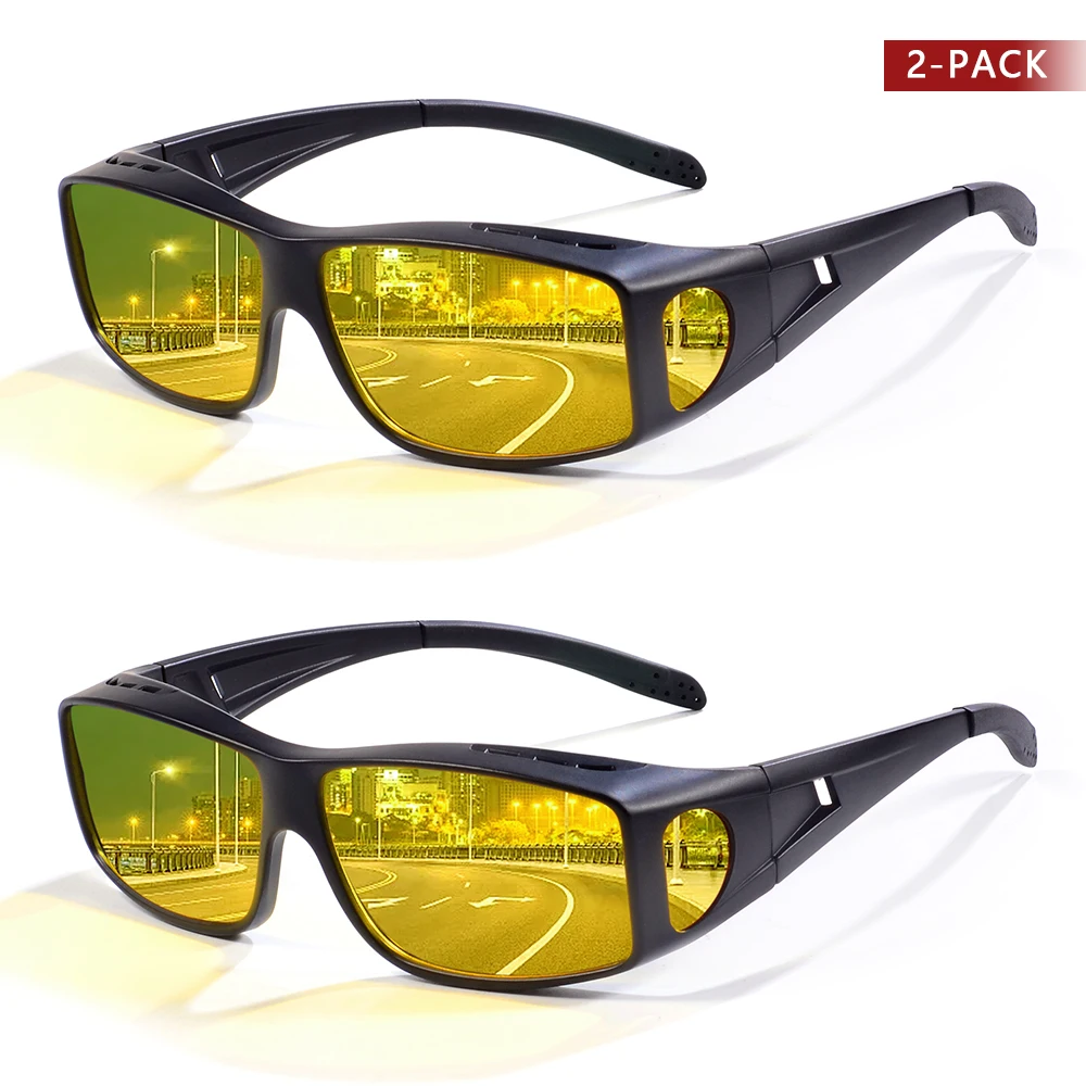 CRIXALIS Polarized Night Vision Anti-Glare Glasses with UV400 Protection