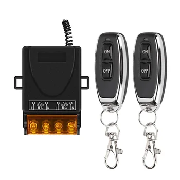 Interruttore di telecomando senza fili 433 Mhz AC 110 V 220 V 10A Relè 1CH Controller ricevitore e 2 pulsanti RF 433 Mhz Trasmettitore