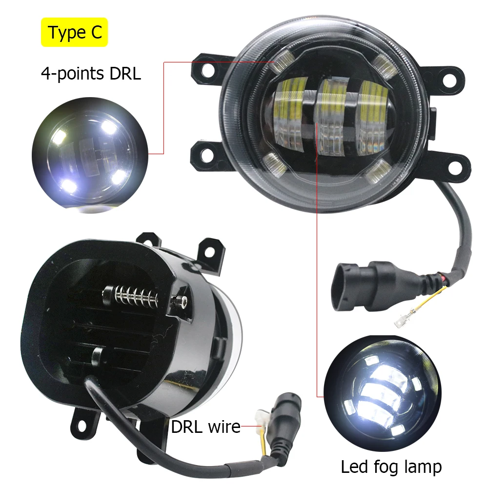 High Bright 30W Led Fog Light Accessories for Toyota Avalon III GSX30 2008 2009 2010 3 Projector Lens Angel Eye DRL Car PTF detail image 18