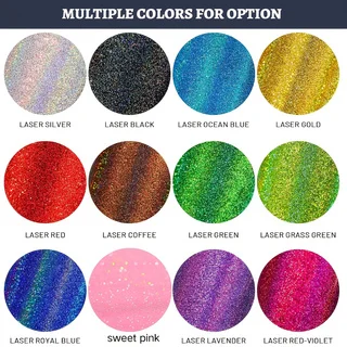 Vibrant Holographic Glitter Powder Set - Fine Shimmer for Body, Face, Nails, and Crafts