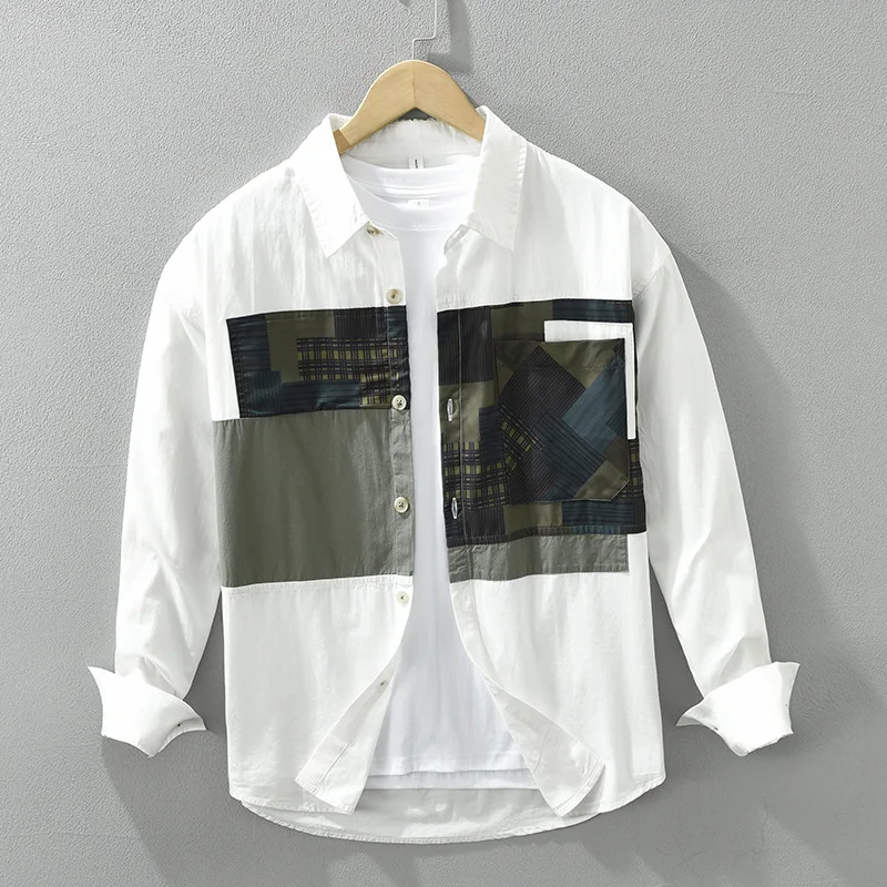 【tokio】 vintage shirt patchwork jacket DHgate.com:Mens Patchwork Windbreaker: Oversized Zip-Up Y2K