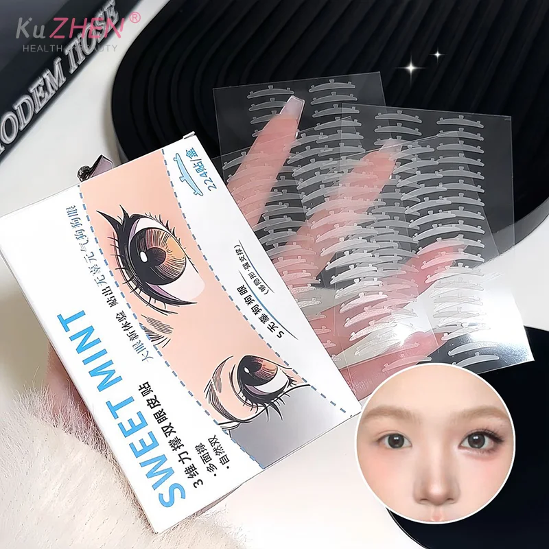 224 패치 이중 눈꺼풀 테이프 보이지 않는 스티커 이중 눈꺼풀 메이크업 자체 접착 이중 눈 테이프 여성용 아이 메이크업 도구
