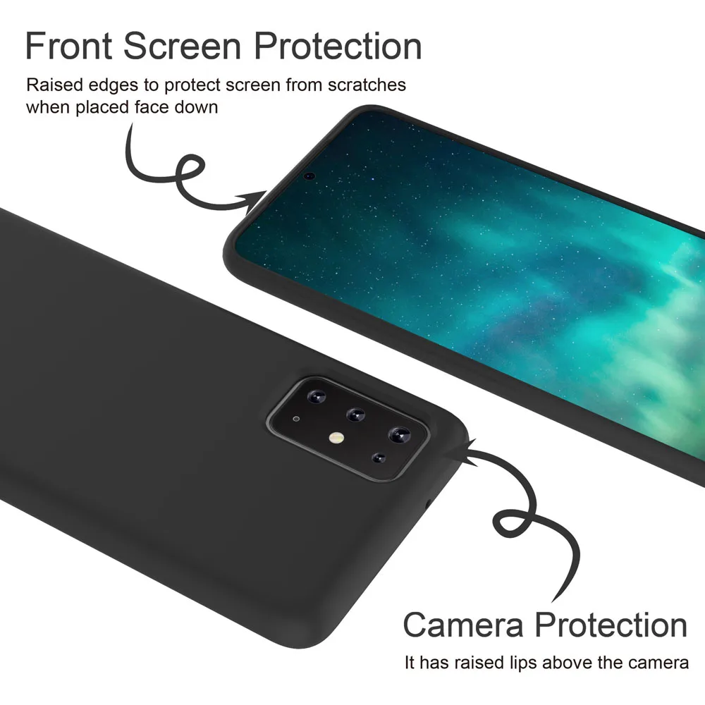 Matte Silicone Soft Candy Color Phone Case - Universal Back Cover