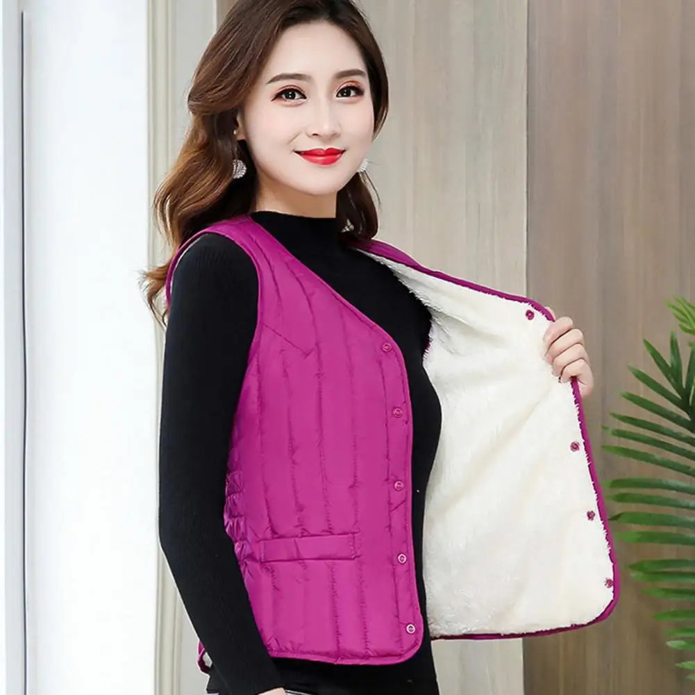 

Functional Women Coat Slim Coldproof Women Vest Sleeveless Thermal Women Vest