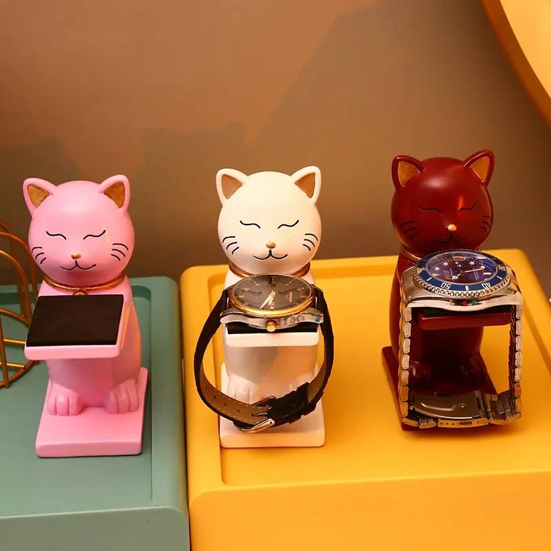 Cat Apple Watch Stand Support Desktop Creative Cartoon Apple Watches Holder Storage Display Base Accessories for Men Gift Ideas